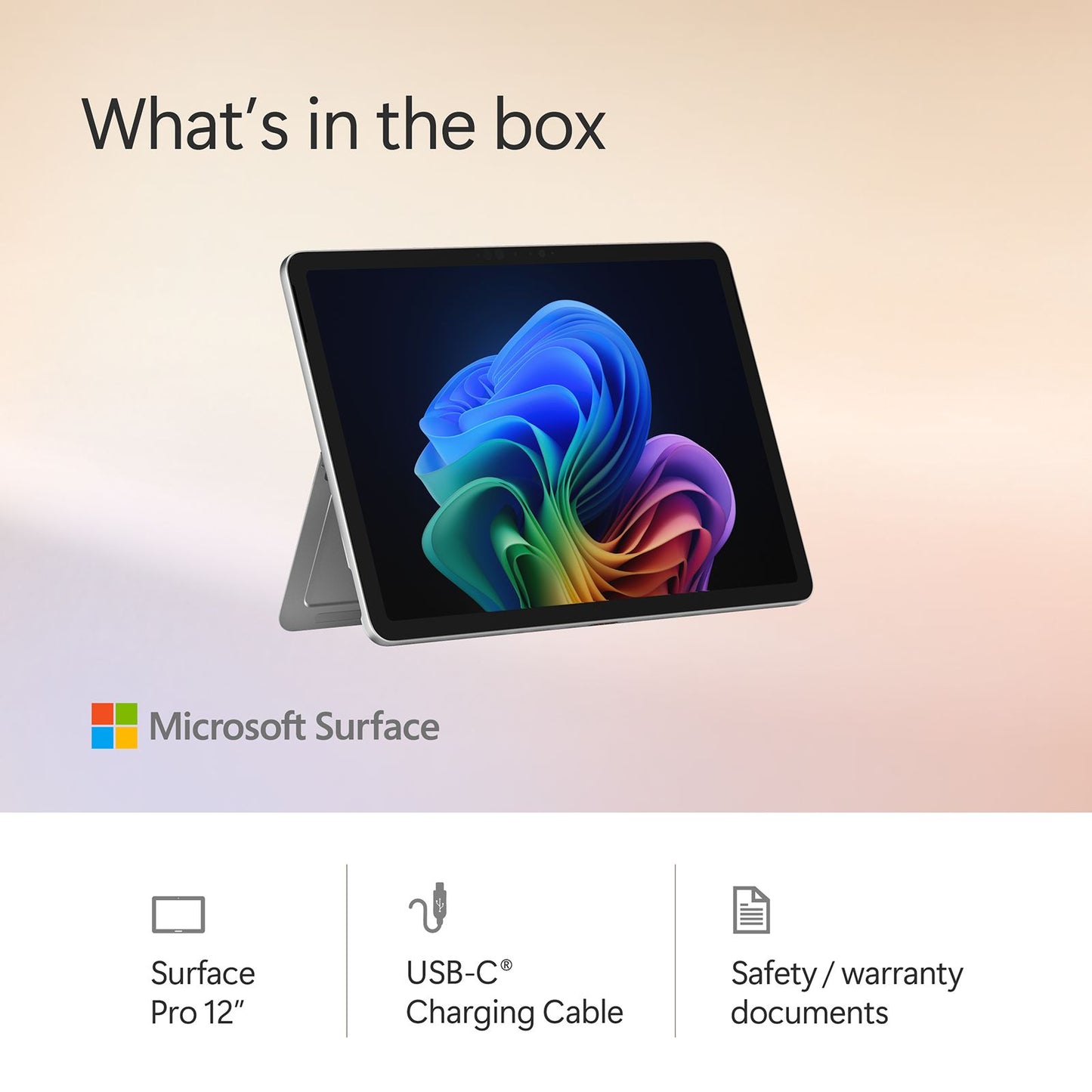 Microsoft Surface Pro Qualcomm Snapdragon X Plus Touchscreen 2-in-1 Laptop (16GB, 512GB SSD, Windows 11 Home, 12 inch PixelSense LCD Display, Platinum, 0.68 KG)