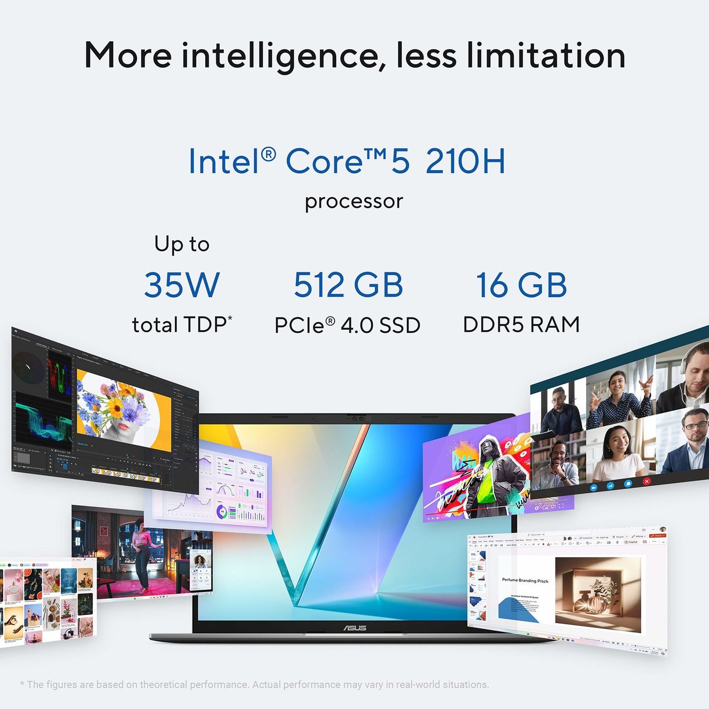 ASUS Vivobook S14 S3407VA-LY080WS Intel Core 5 13th Gen Thin & Light Laptop (16GB, 512GB SSD, Windows 11 Home, 14 inch WUXGA IPS Display, MS Office Home 2024, Matte Gray, 1.4 KG)