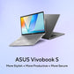 ASUS Vivobook S14 S3407VA-LY080WS Intel Core 5 13th Gen Thin & Light Laptop (16GB, 512GB SSD, Windows 11 Home, 14 inch WUXGA IPS Display, MS Office Home 2024, Matte Gray, 1.4 KG)