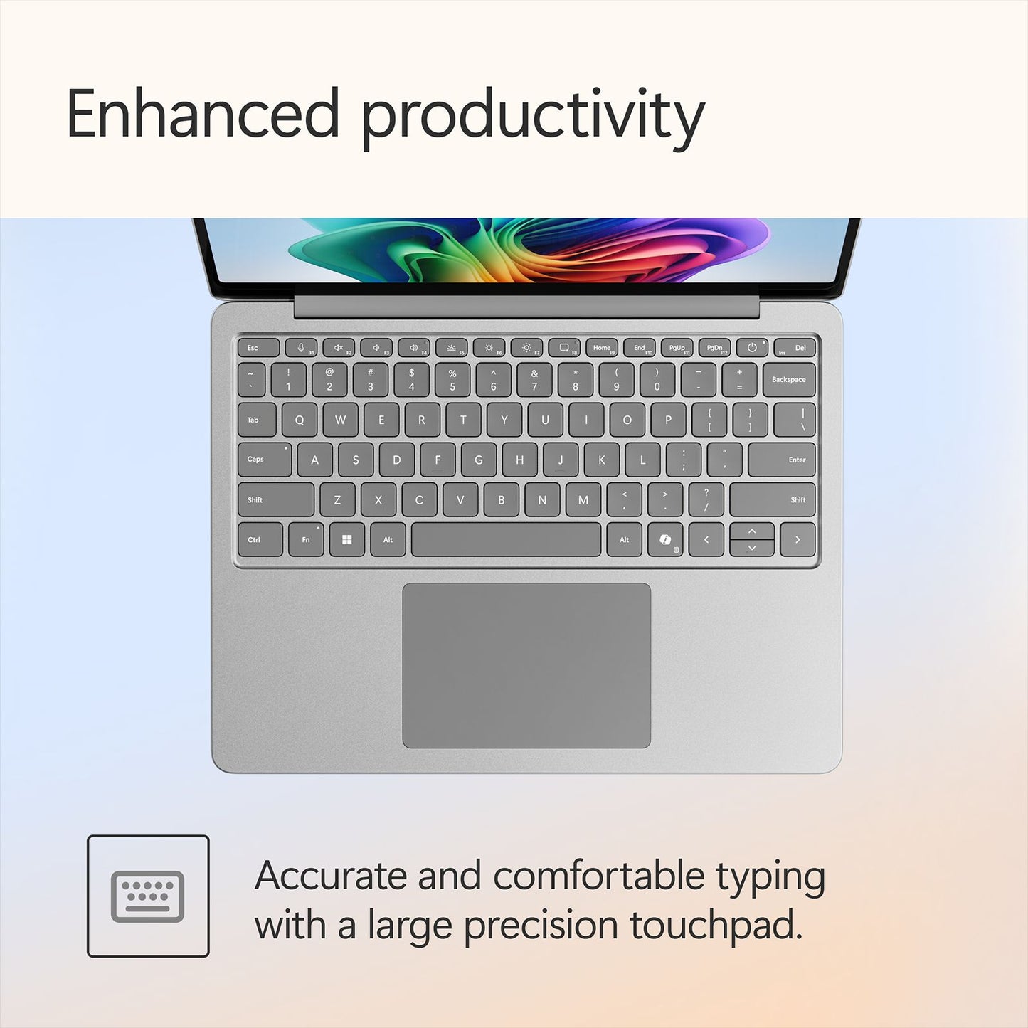 Microsoft Surface Qualcomm Snapdragon X Plus Touchscreen Ultra Thin Laptop (16GB, 512GB SSD, Windows 11 Home, 13 inch PixelSense LCD Display, Platinum, 1.22 KG)