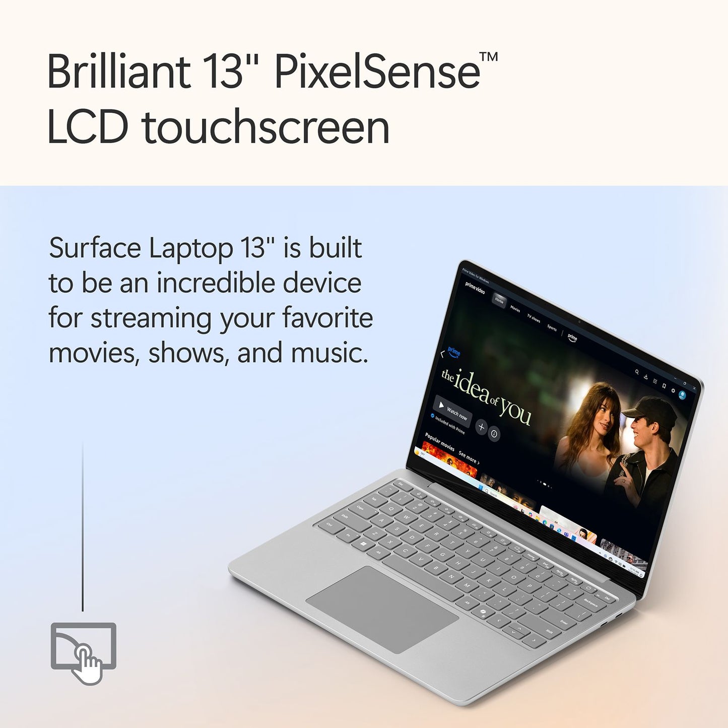 Microsoft Surface Qualcomm Snapdragon X Plus Touchscreen Ultra Thin Laptop (16GB, 256GB SSD, Windows 11 Home, 13 inch PixelSense LCD Display, Platinum, 1.22 KG)