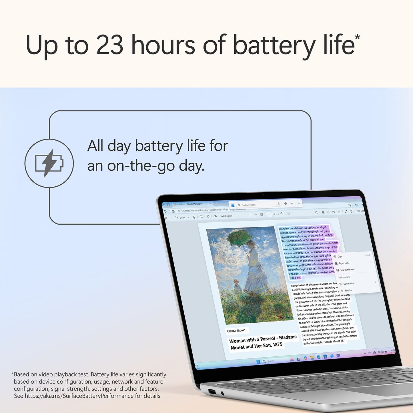 Microsoft Surface Qualcomm Snapdragon X Plus Touchscreen Ultra Thin Laptop (16GB, 256GB SSD, Windows 11 Home, 13 inch PixelSense LCD Display, Platinum, 1.22 KG)