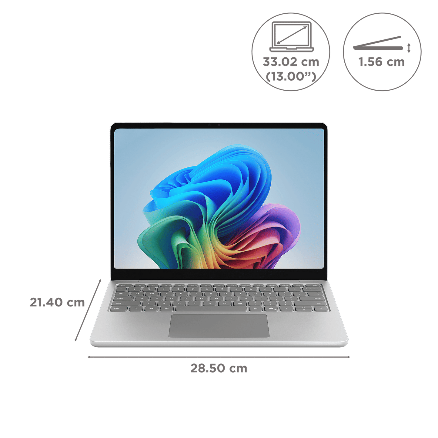 Microsoft Surface Qualcomm Snapdragon X Plus Touchscreen Ultra Thin Laptop (16GB, 256GB SSD, Windows 11 Home, 13 inch PixelSense LCD Display, Platinum, 1.22 KG)