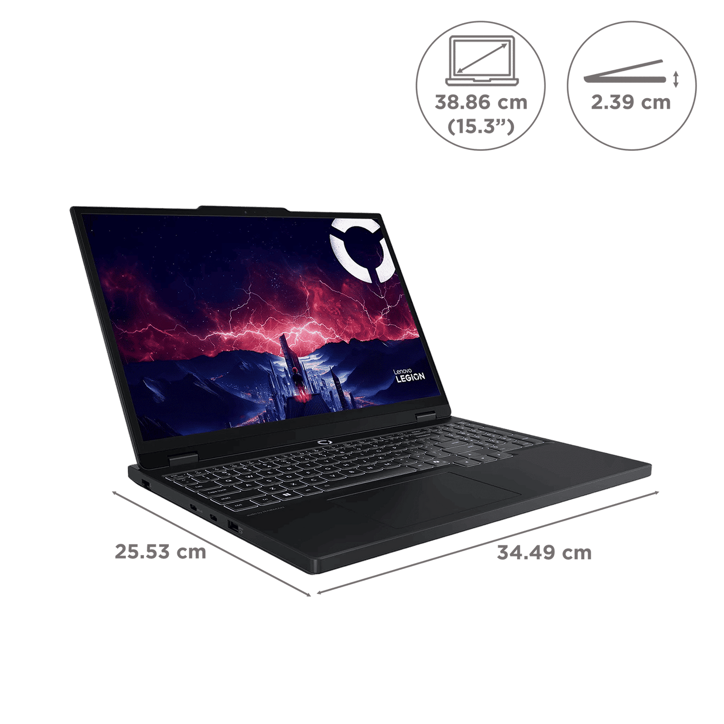 Lenovo Legion 5 15AHP10 AMD Ryzen 7 Gaming Laptop (16GB, 1TB SSD, Windows 11 Home, 8GB Graphics, 15.3 Inch 165 Hz WUXGA IPS Display, NVIDIA GeForce RTX 5060, MS Office Home 2024, Eclipse Black, 2.1 KG)