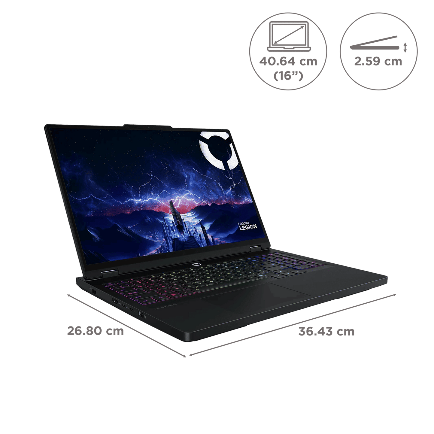 Lenovo Legion Pro 5 16IAX10 Intel Core Ultra 7 Gaming Laptop (32GB, 1TB SSD, Windows 11 Home, 8GB Graphics, 16 Inch 165 Hz WQXGA OLED Display, NVIDIA GeForce RTX 5060, MS Office Home 2024, Eclipse Black, 2.43 KG)
