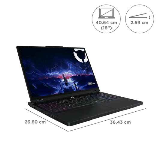 Lenovo Legion Pro 5 16IAX10 Intel Core Ultra 7 Gaming Laptop (32GB, 1TB SSD, Windows 11 Home, 8GB Graphics, 16 Inch 165 Hz WQXGA OLED Display, NVIDIA GeForce RTX 5060, MS Office Home 2024, Eclipse Black, 2.43 KG)