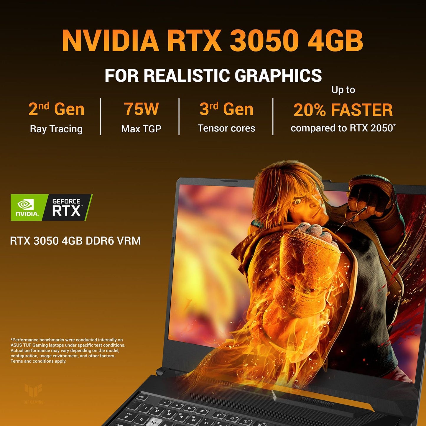 ASUS TUF A15 FA506NCG-HN251WS AMD Ryzen 7 Gaming Laptop (16GB, 1TB SSD, Windows 11 Home, 4GB Graphics, 15.6 inch 144 Hz Full IPS HD Display, NVIDIA GeForce RTX 3050, MS Office Home 2024, Graphite Black, 2.30 KG)