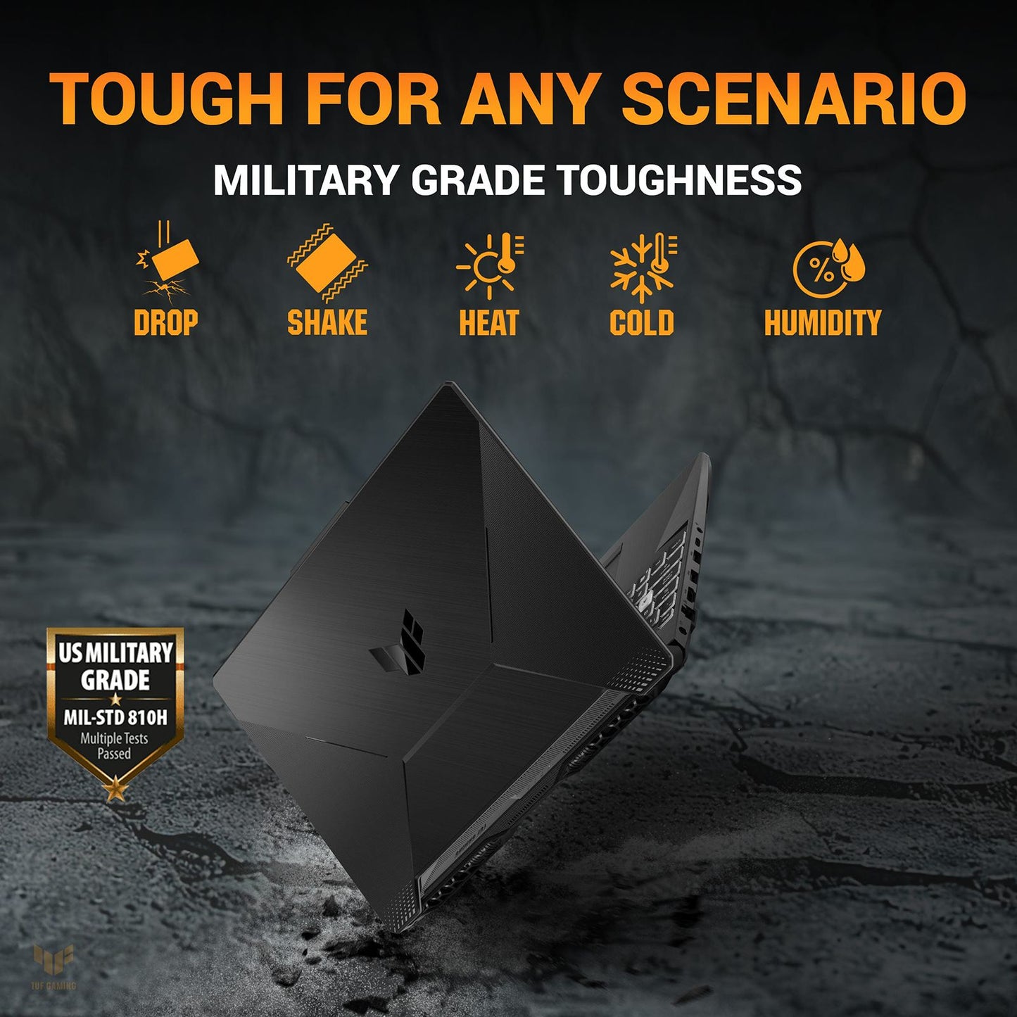 ASUS TUF A15 FA506NCG-HN251WS AMD Ryzen 7 Gaming Laptop (16GB, 1TB SSD, Windows 11 Home, 4GB Graphics, 15.6 inch 144 Hz Full IPS HD Display, NVIDIA GeForce RTX 3050, MS Office Home 2024, Graphite Black, 2.30 KG)