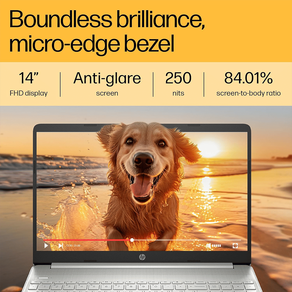 HP 14-em0241AU AMD Ryzen 5 Laptop (16GB, 512GB SSD, Windows 11 Home, 14 inch Full HD IPS Display, Natural Silver, 1.4 KG)