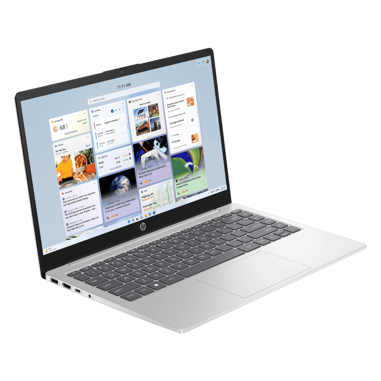 HP 14-gr0006TU Intel Core 5 13th Gen Thin & Light Laptop (16GB, 512GB SSD, Windows 11 Home, 14 inch Full HD IPS Display, MS Office 2024, Natural Silver, 1.41 KG)