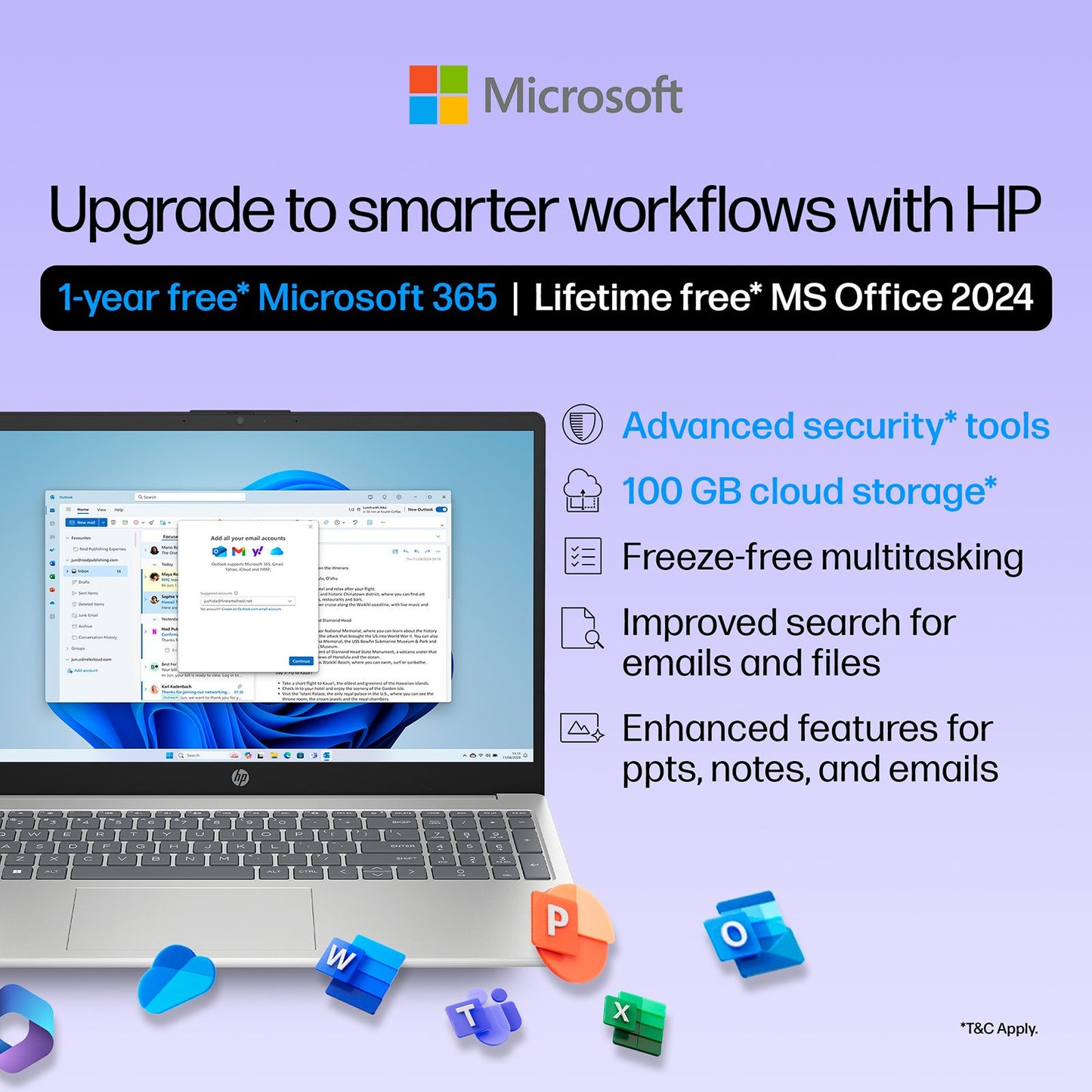HP 15-fd1299TU Intel Core 3 100U Laptop (8GB, 512GB SSD, Windows 11 Home, 15.6 inch Full HD IPS Display, MS Office 2024, Natural Silver, 1.65 KG)