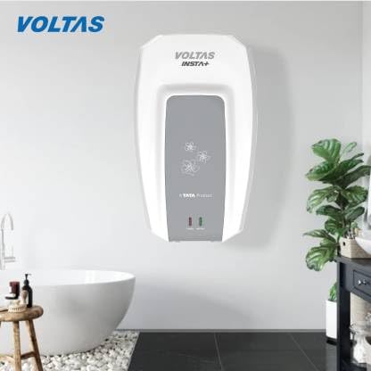 Voltas Insta+ 3IPBWT 3L 5 Star Instant Water Heater | 3000W Copper Heating Element | Overheat Protection | High-Rise Compatible | White