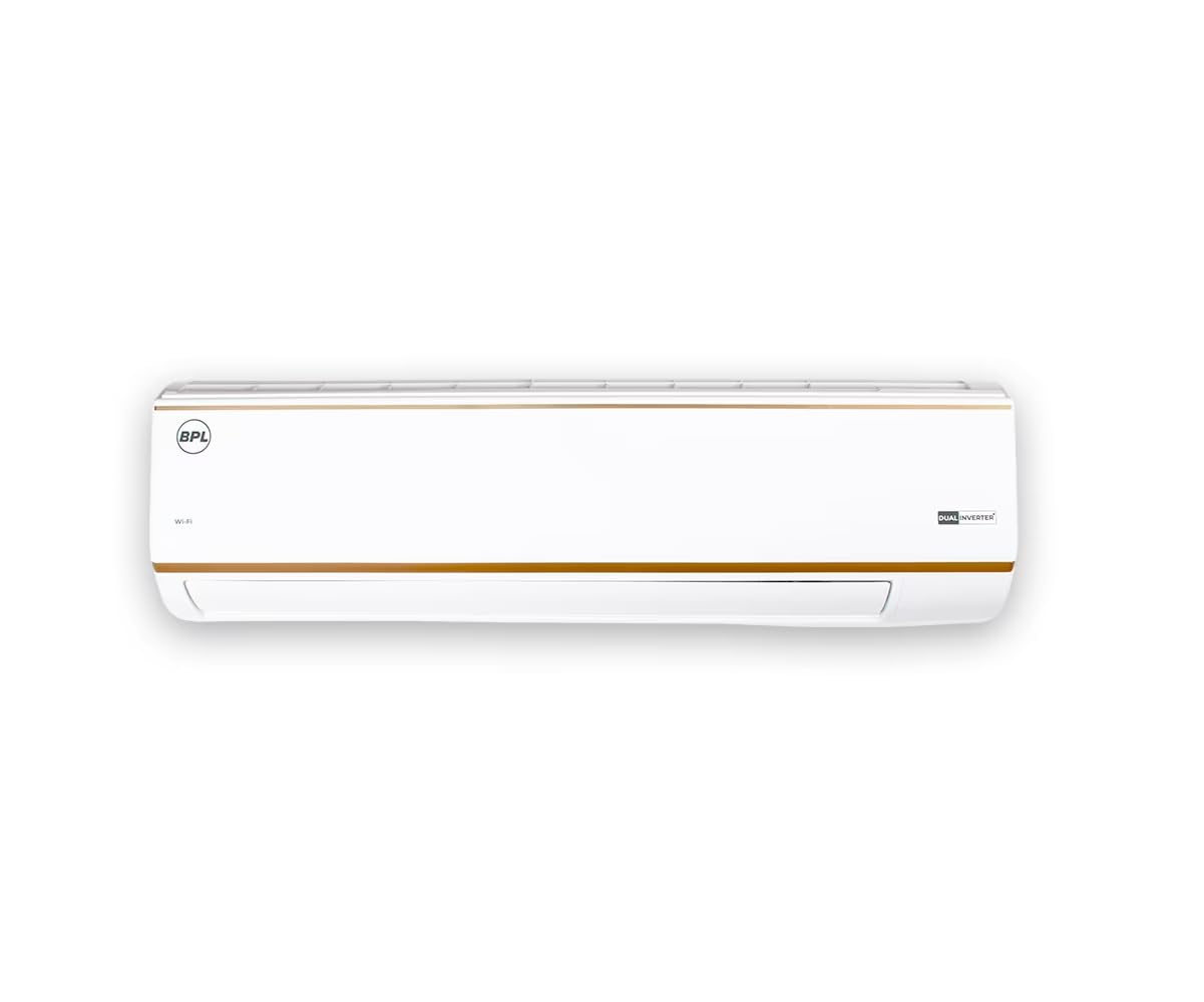 BPL  BAS-D193PTFG 1.5 Ton 3 Star Wi-Fi Dual Inverter Split AC (Copper, 6-in-1 Expandable,PM 0.1 Filter,Dual Inverter+, Powered by AI, Gold Fin Coating),WHITE