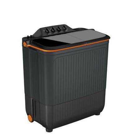 Lloyd GLWS125EPHVG 12 Kg 5 Star Semi-Automatic Top Load Washing Machine with Dual Waterfall, Memory Backup &amp; Stainless Steel Filter – Dark Grey