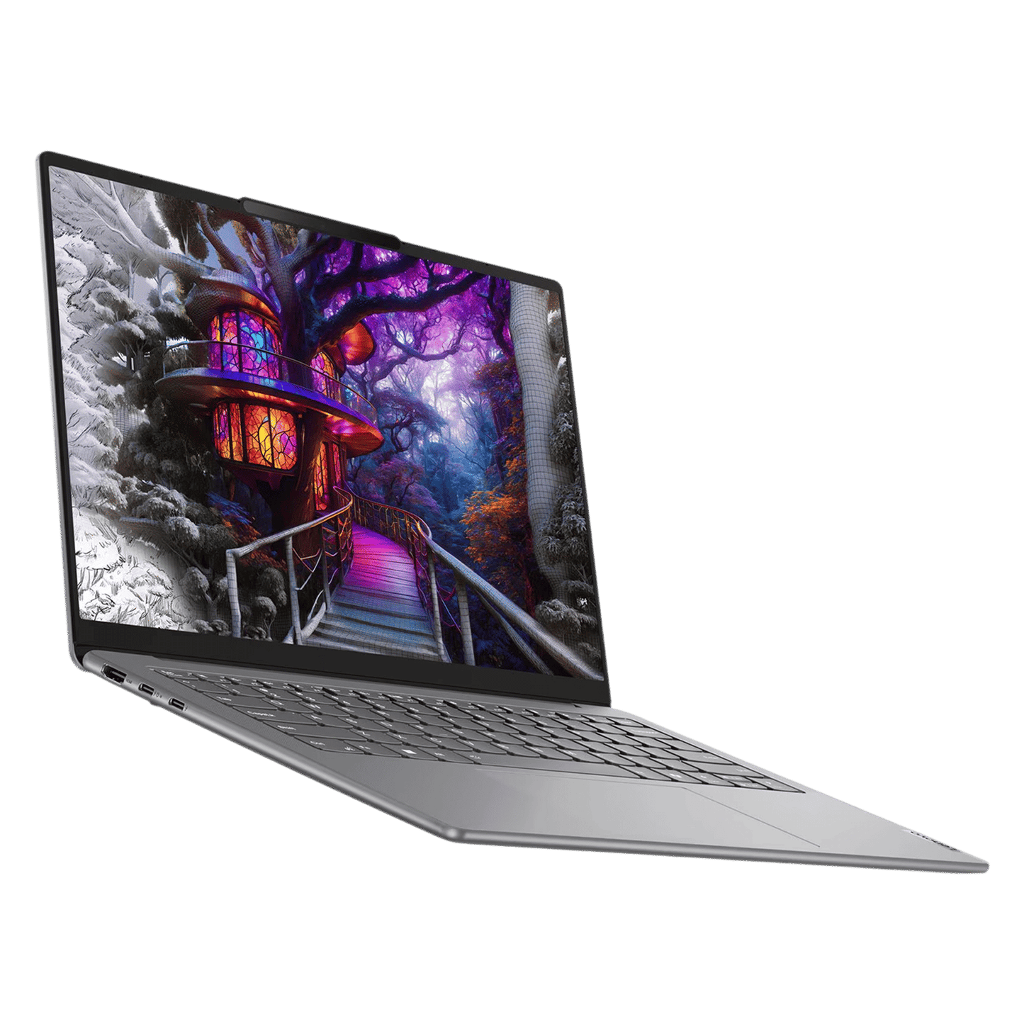 Lenovo Yoga Slim 7 14IMH9 Intel Core Ultra 5 125H Laptop (16GB, 1TB SSD, Windows 11 Home, 14 inch WUXGA OLED Display, MS Office Home 2024, Luna Grey, 1.39 KG)