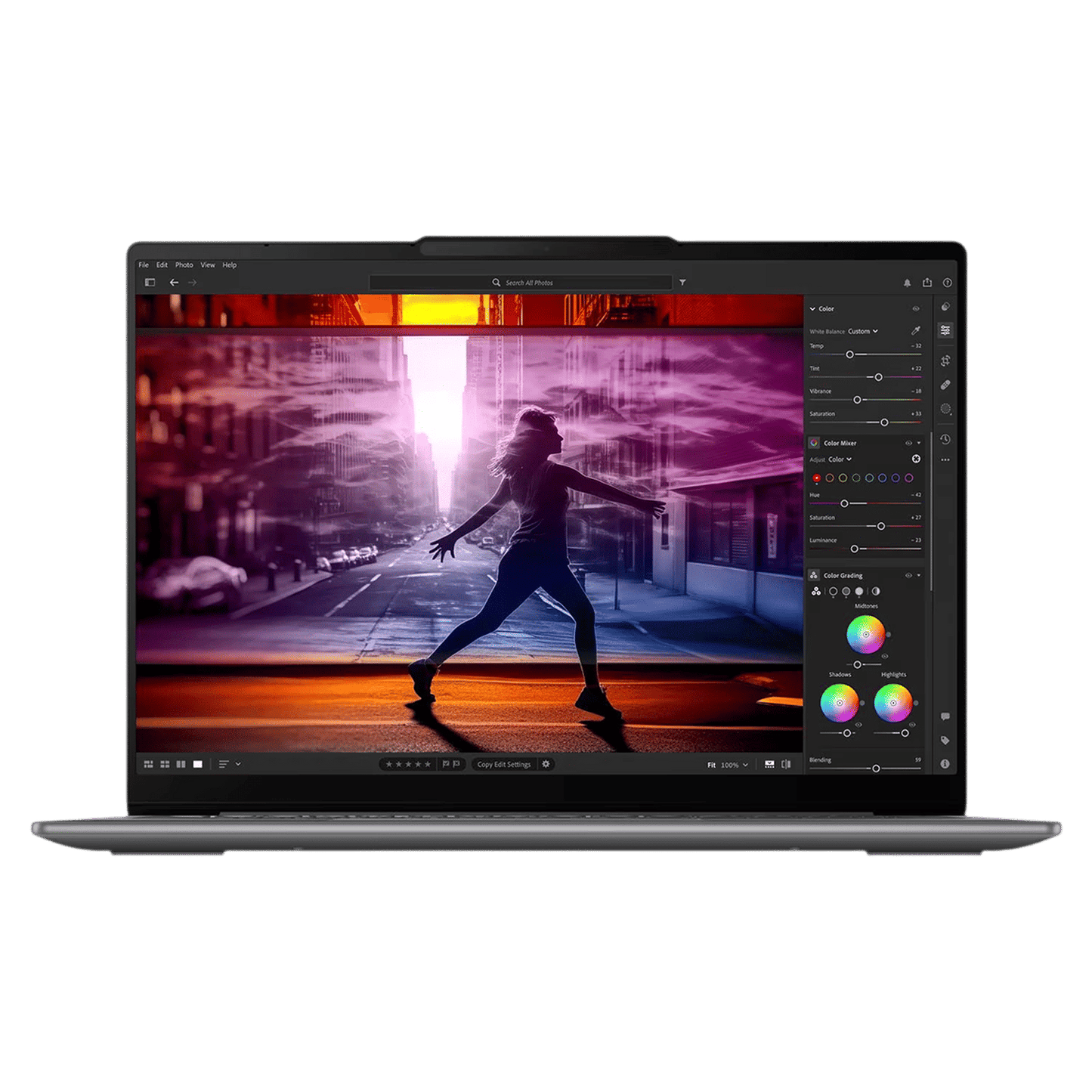Lenovo Yoga Slim 7 14IMH9 Intel Core Ultra 5 125H Laptop (16GB, 1TB SSD, Windows 11 Home, 14 inch WUXGA OLED Display, MS Office Home 2024, Luna Grey, 1.39 KG)