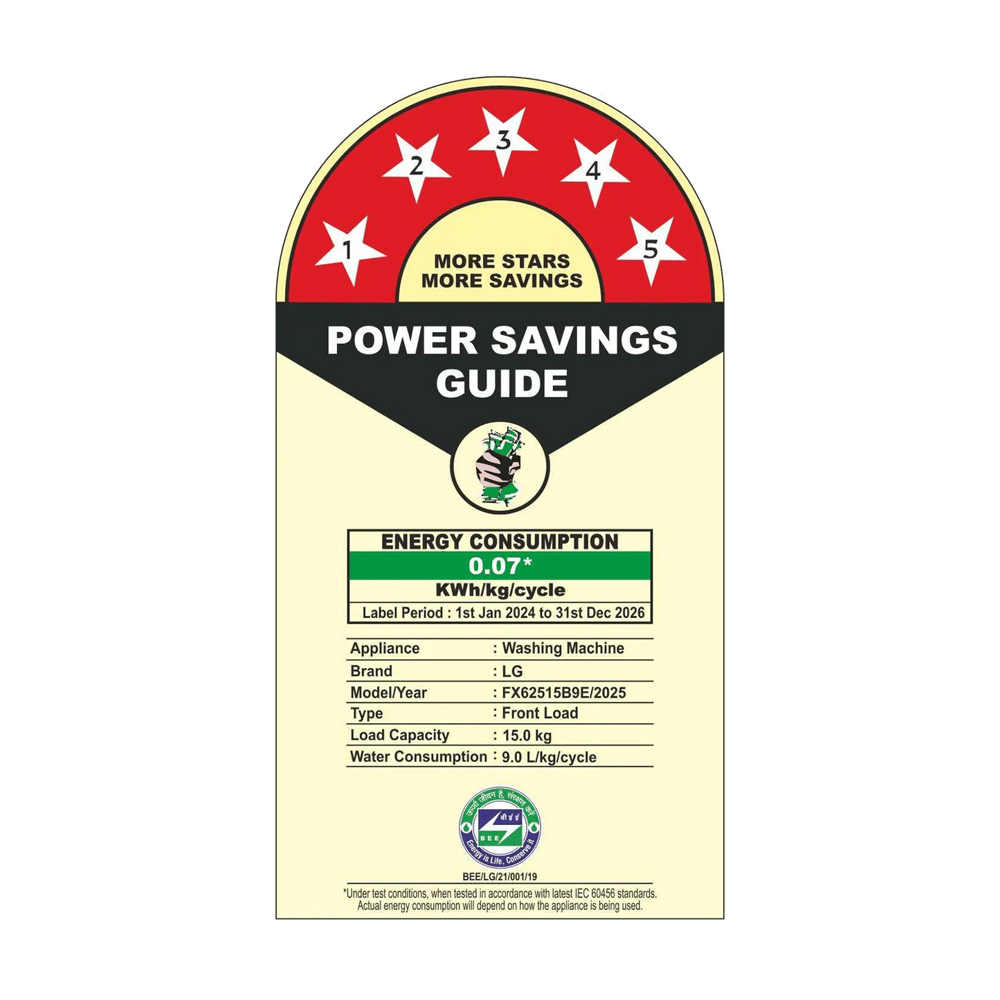 LG  FX62515B9E 15Kg  AI Front Load Washer (Inverter Direct Drive, Turbo Wash 360°, Steam+, Wi-Fi Enabled, Essence Graphite