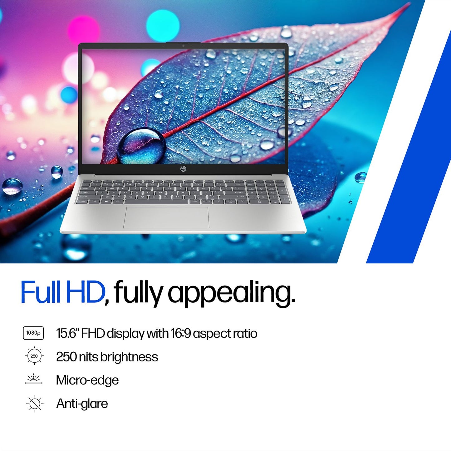 HP 15-fd0886TU Intel Core 3 100U Laptop (24GB RAM, 512GB SSD ROM, Windows 11 Home, 15.6 inch Full HD Display, Natural Silver, 1.59 KG)