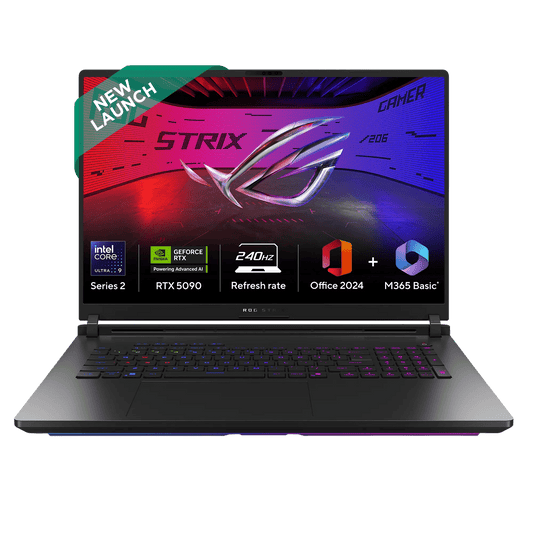 ASUS ROG Strix SCAR 18 G835LX-SA187WS Intel Core Ultra 9 275HX Gaming Laptop (64GB, 2TB SSD, Windows 11 Home, 24GB Graphics, 18 inch 240 Hz 2.5K WQXGA Display, NVIDIA GeForce RTX 5090, MS Office Home 2024, Off Black, 3.30 KG)