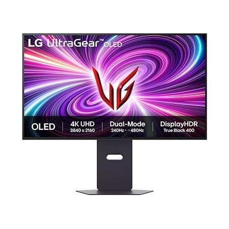 LG 32 (80 cm) UltraGear™ Dual-Mode OLED gaming monitor | 4K UHD, 0.03ms (GtG), DisplayHDR True Black 400 — 32GS95UV-B — product view