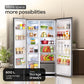 Godrej RS EONVELVET 646C 600L 3 Star Inverter Side-by-Side Refrigerator | Smart Convertible Zones | Digital Touch Panel | Frost Free | Opera Rose (2025 Model)