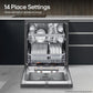 LG DFB424FM 14 Place Setting Dishwasher | TrueSteam, QuadWash, EasyRack Plus, Wi-Fi Enabled, Matte Black, Inverter Direct Drive Motor | Freestanding Dishwasher for Indian Kitchens