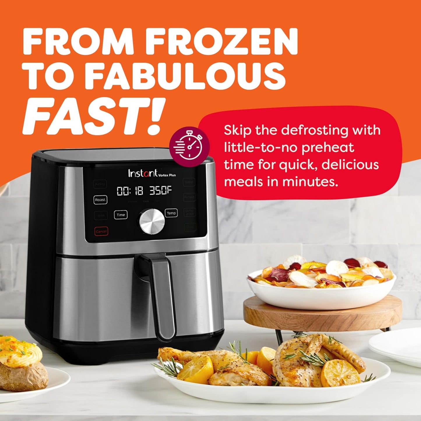 Instant Pot Vortex 6 Litre Air Fryer | 6-in-1 EvenCrisp Technology, Touch Control, 95% Less Oil Cooking | Suraj Electronics Delhi NCR