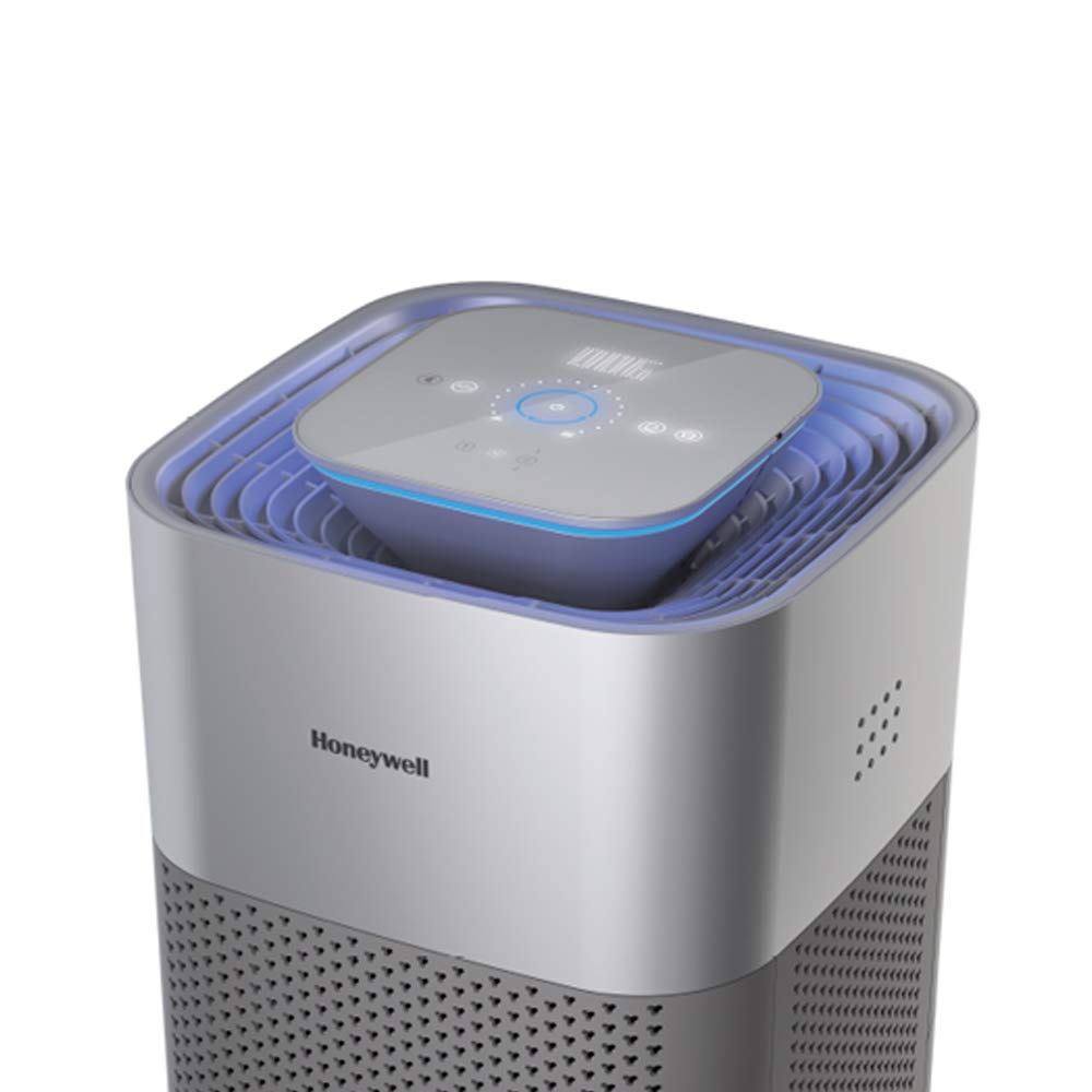 Honeywell Air Touch X3 Air Purifier (Silver) | H12 HEPA Filter, 600 CADR, PM2.5 Indicator, Wi-Fi App Control, 3D Airflow for Large Rooms