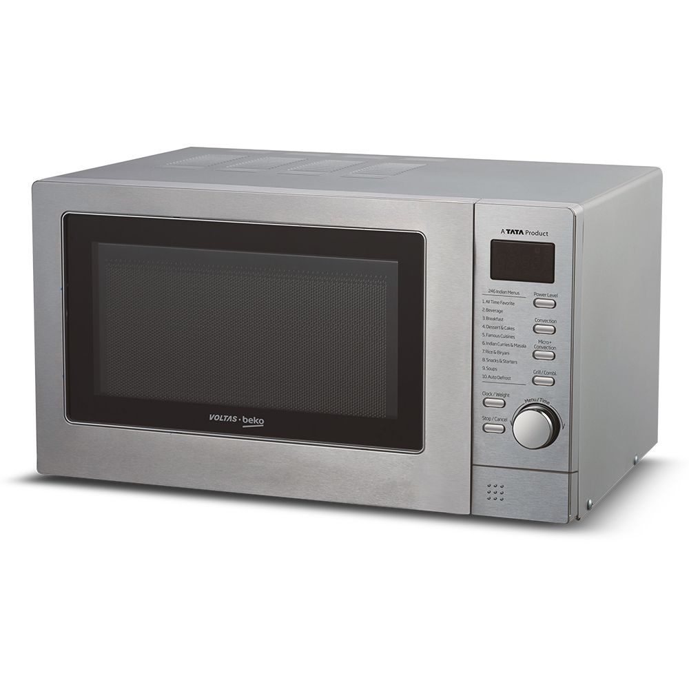 Voltas Beko MC20SD 20 L Convection Microwave Oven (Inox, 1450W, Auto Cook, Active Defrost, Digital Display)