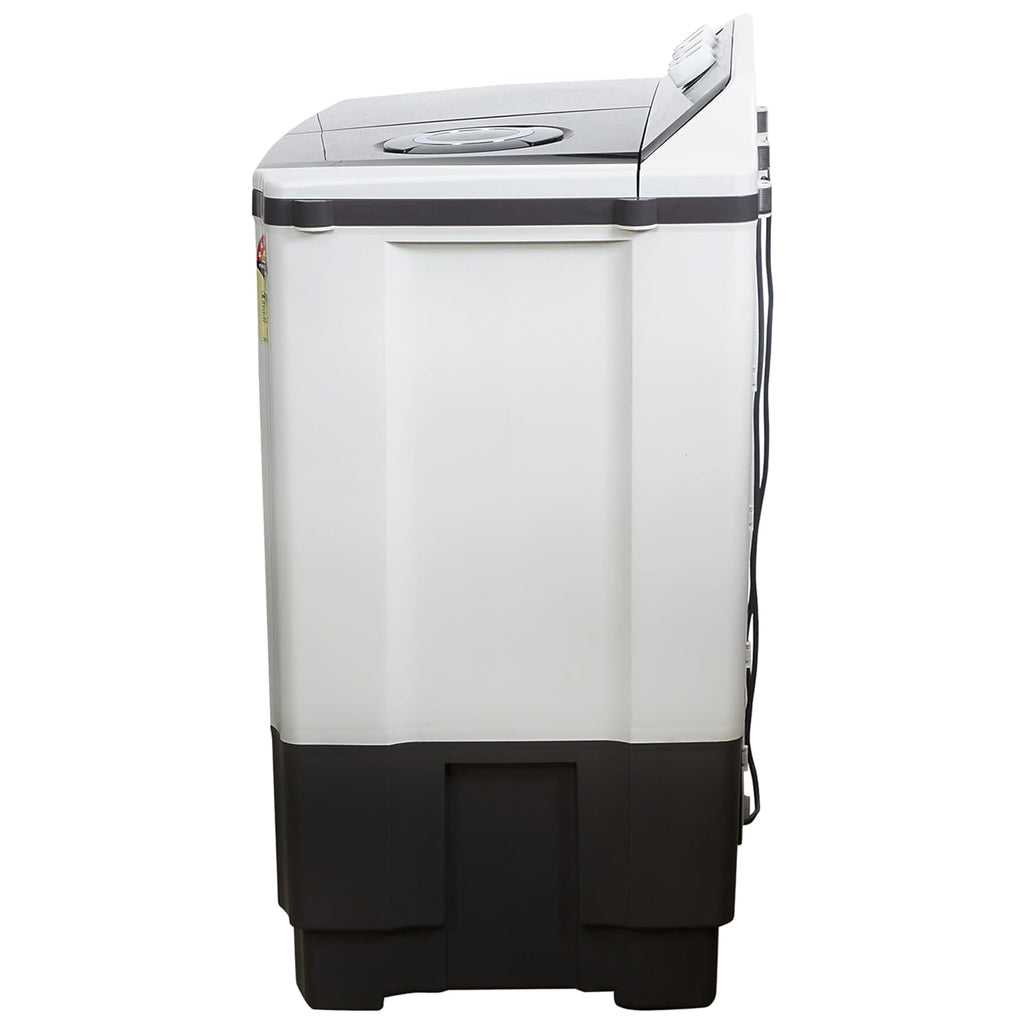 Voltas Beko WTT10/UCAGRSSWH4PTD 10 Kg Semi Automatic Top Load Washing Machine, 5 Star (Grey) | Fast Dry™, Double Waterfall, Special Pulsator, Dual Cassette Filter