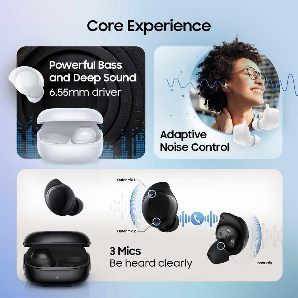 Samsung Galaxy Buds Core (Black) with Galaxy AI | Powerful Active Noise Cancellation | Enriched Bass | IP54