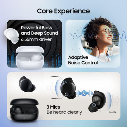 Samsung Galaxy Buds Core (Black) with Galaxy AI | Powerful Active Noise Cancellation | Enriched Bass | IP54