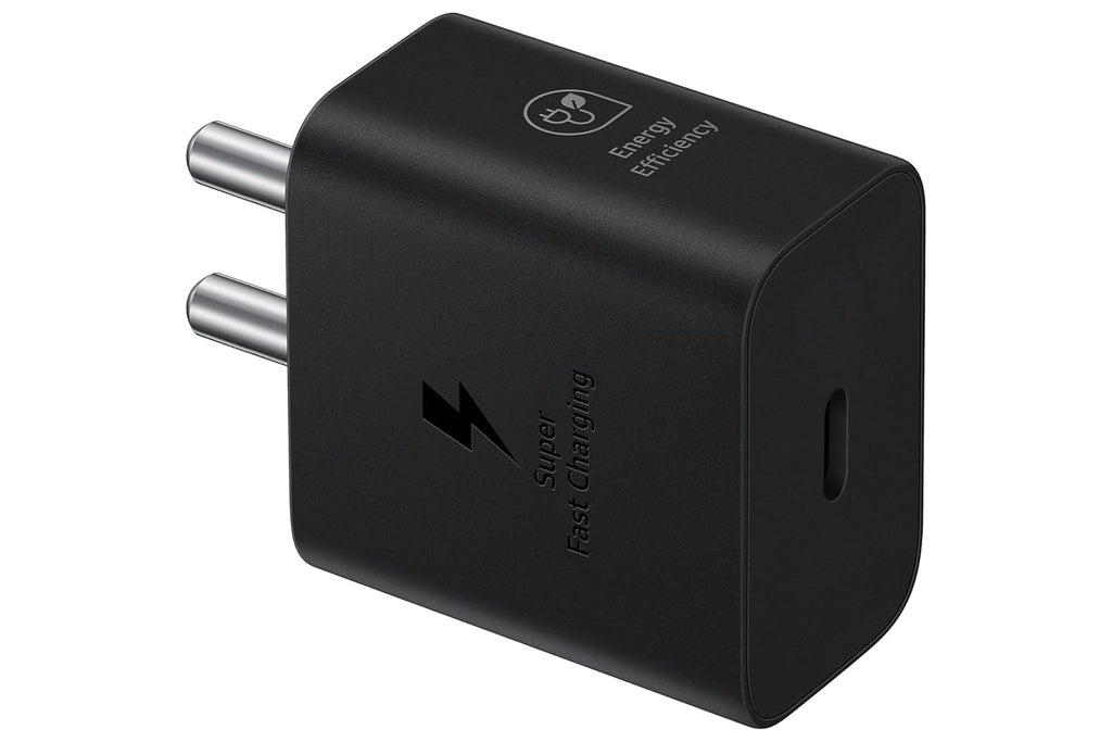 Samsung Original 25W Type-C Super Fast Charger with Cable (Black) | Genuine Samsung Adapter | Suraj Electronics Delhi NCR