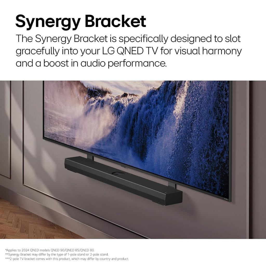 LG SQ70TY 400W 3.1.1Ch Soundbar with Dolby Atmos, DTS:X, AI Sound Pro & Wireless Subwoofer (Black)
