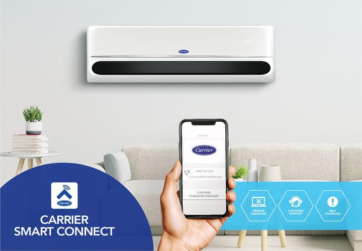 Carrier 18K INDUS DXI Star 1.5 Ton 5 Star Inverter Split AC (HybridJet, R32, Copper Condenser, PM 2.5 Filter, Heating & Cooling, White) – CAI18IN5R32W0