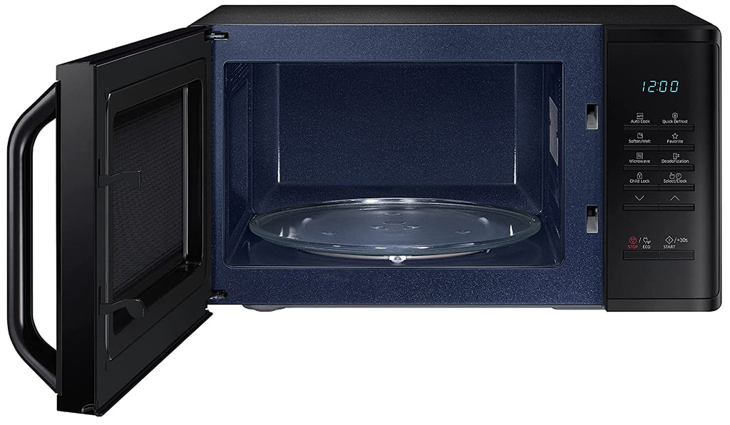 Samsung MS23A3513AK/TL 23L Solo Microwave Oven (Black, Ceramic Enamel, Quick Defrost, AutoCook, ECO Mode, Child Lock)