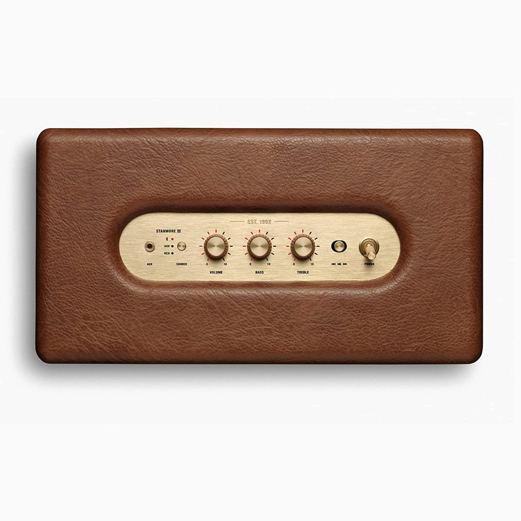 Marshall Stanmore III Bluetooth Wireless Speaker (Brown) with Signature Sound, Dynamic Loudness, Bluetooth 5.2, Multi-Input & Sustainable Design