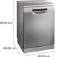 Bosch SMS6HMI00I 15 Place Settings Series 6 Wi-Fi Enabled Dishwasher (60 cm, Silver, EcoSilence Drive, Anti-Fingerprint Finish)