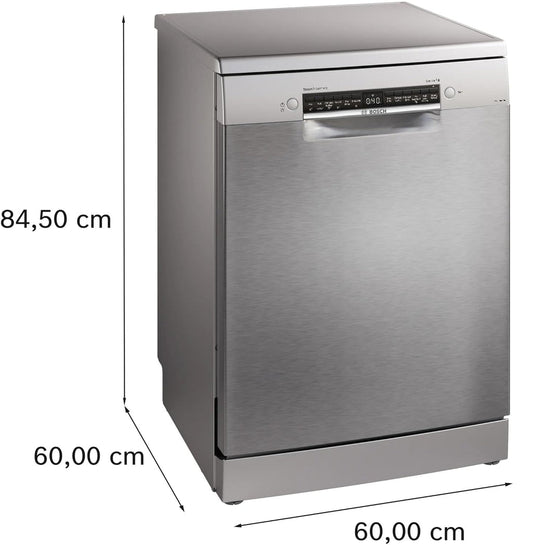 Bosch SMS6HMI00I 15 Place Settings Series 6 Wi-Fi Enabled Dishwasher (60 cm, Silver, EcoSilence Drive, Anti-Fingerprint Finish)