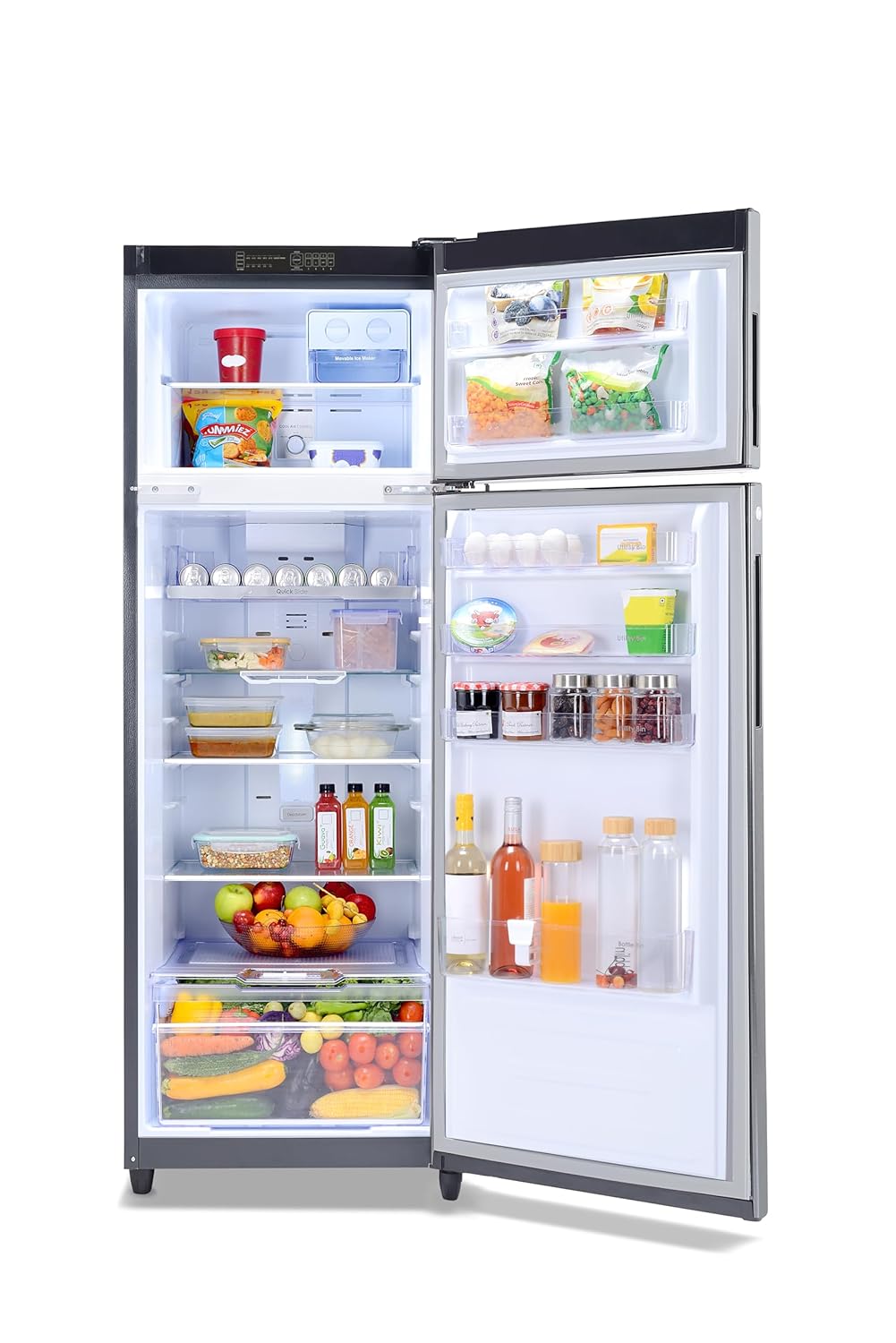 Godrej RT EONVALOR 310B RCIT FS ST 272L 2 Star Frost Free Inverter Double Door Refrigerator – Fossil Steel | 4-in-1 Convertible | Nano Shield