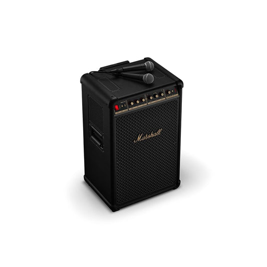 Marshall Bromley 750 Portable Wireless Party Speaker - Loud Stereo Sound with Bass and Treble Controls | Bluetooth, 3.5 mm Aux, RCA, Microphone, Instrument Inputs | LED Lights - Black and Brass