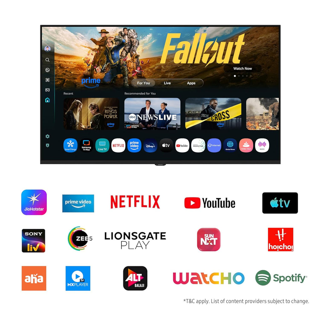 Samsung UA43F5500FUXXL 43 Inch (108 cm) Full HD Smart LED TV (Black) | HDR10+, PurColor