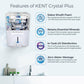 KENT Crystal Plus Alkaline RO + UV + UF + TDS Control + in-Tank UV Water Purifier 11 L | 20 L/hr Water Purification | Zero Water Wastage Technology