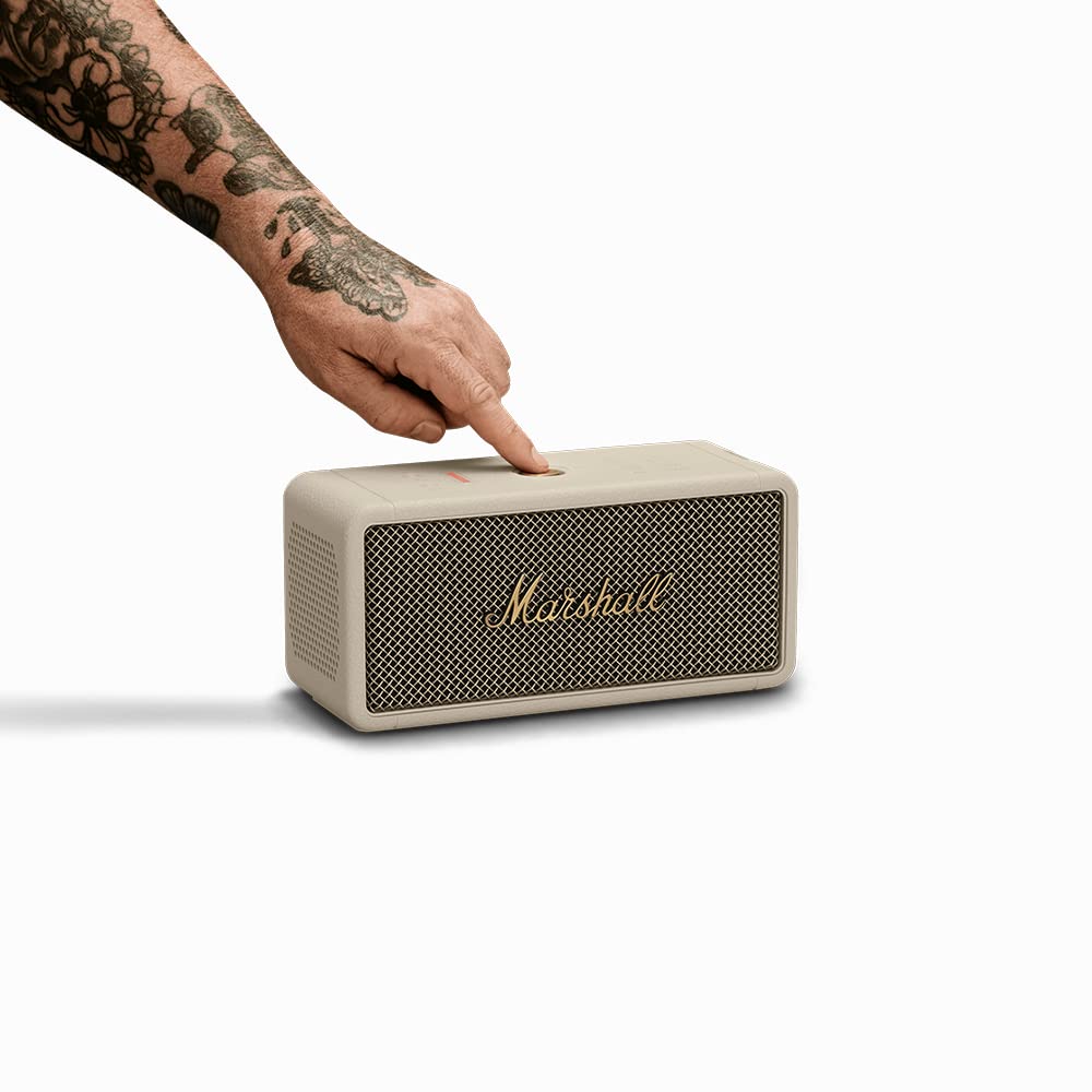 Marshall Middleton 60W Portable Bluetooth Speaker (Cream) with 20+ Hours Playtime, IP67 Waterproof, True Stereophonic Sound & Stack Mode