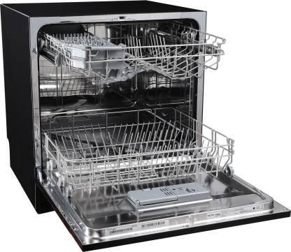 Voltas Beko DT8B 8 Place Table Top Dishwasher (Black, 6 Wash Programs, Low Noise, Compact Design)