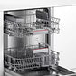 Bosch SMI4IVS00I Serie 4 60 cm Semi-Integrated In-Built Dishwasher (Stainless Steel, Home Connect, Extra Dry, IntensiveZone, Made in Turkey)