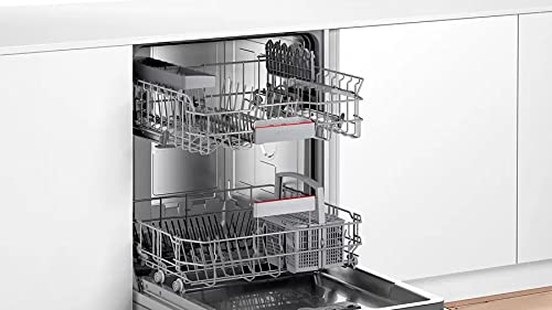 Bosch SMI4IVS00I Serie 4 60 cm Semi-Integrated In-Built Dishwasher (Stainless Steel, Home Connect, Extra Dry, IntensiveZone, Made in Turkey)