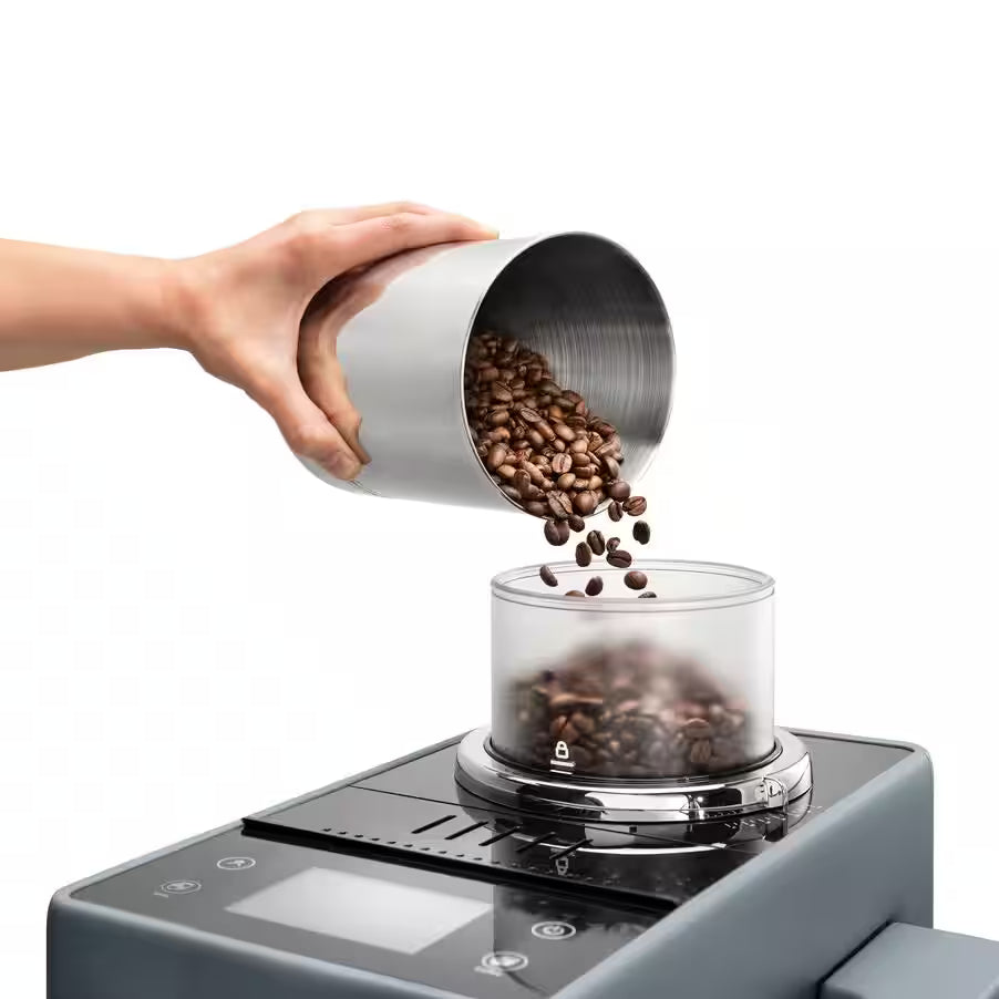 De'Longhi Rivelia EXAM440.55.G Fully Automatic Coffee Machine – LatteCrema Hot, Automatic Milk Frother, Bean-to-Cup, 16 Coffee Recipes, Compact Design, Full Touch Color Display – Grey