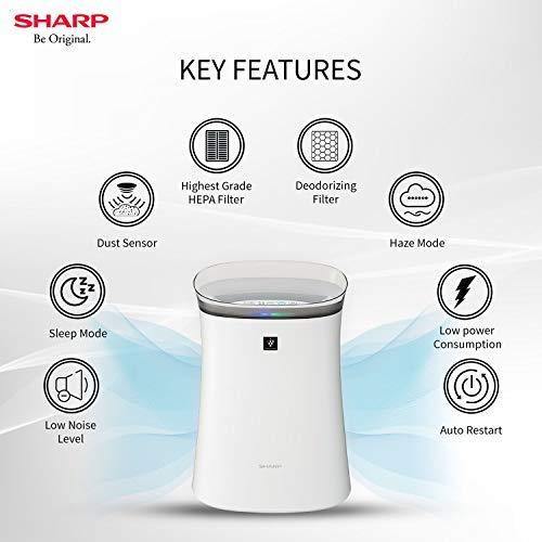 Sharp FP-F40E-W Air Purifier with Plasmacluster Technology & True HEPA Filter | Dual Purification for Homes & Offices | Suraj Electronics Delhi NCR