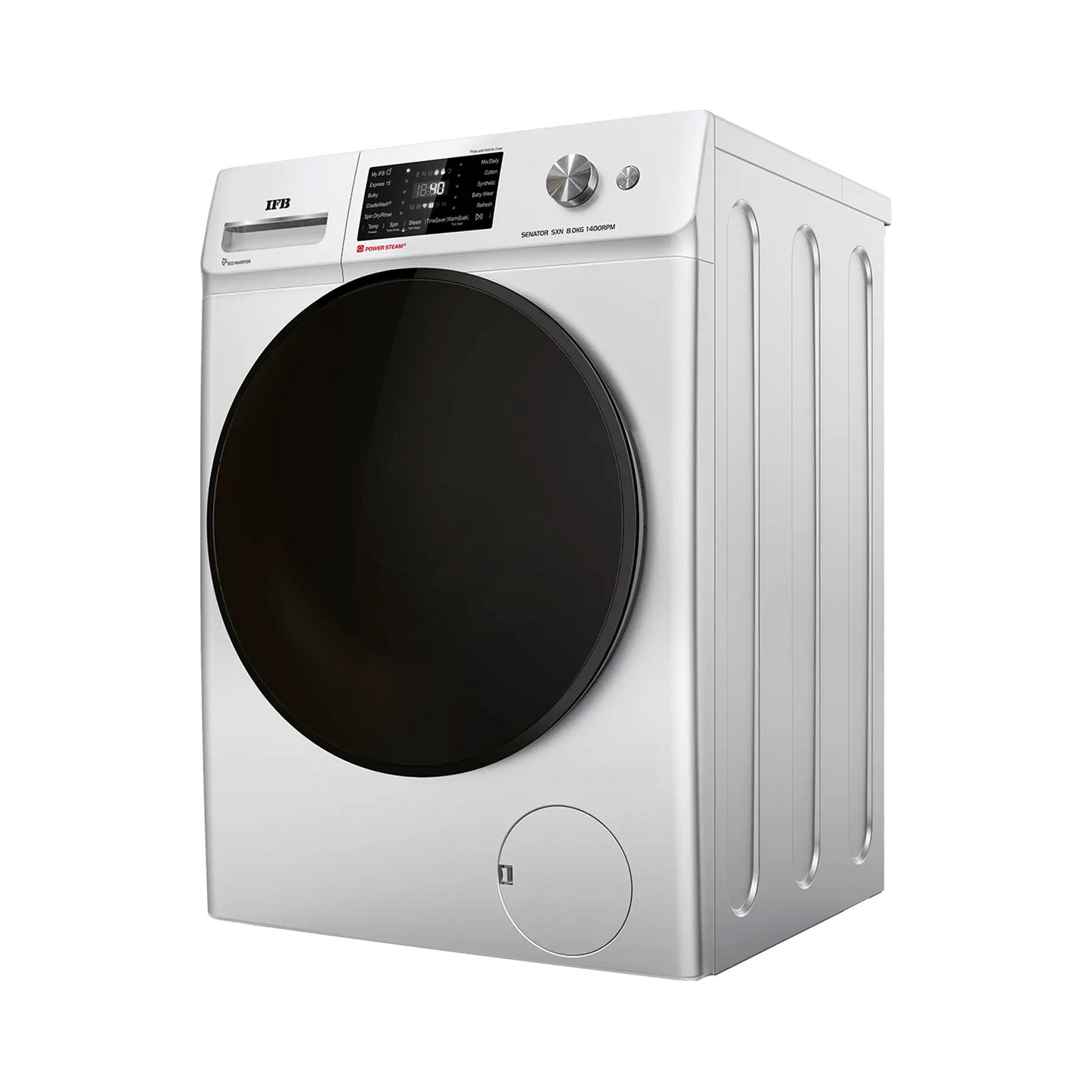 IFB Senator SXN 8014K 8 Kg 5 Star with 9 Swirl Wash, AI Powered, Wi-Fi, Fully Automatic Front Load Washing Machine (Silver)